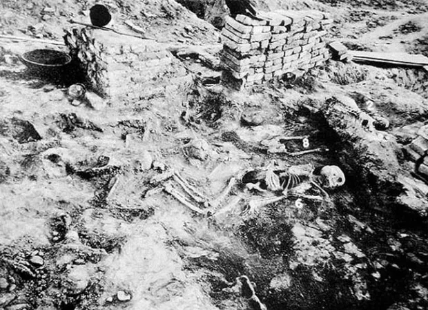 7. Hài cốt phóng xạ được tìm thấy trong thành phố cổ xưa Tại 2 di chỉ Harrapa và Mohenjo-Daro các nhà khoa học đã do được mức độ phóng xạ rất cao trong đống đổ nát và được mọi người đưa ra giả thuyết rằng đây là một vụ nổ bom nguyên tử khoảng 1500 TCN. Nhưng các nhà khoa học cũng có đầy đủ giả thuyết để phản biện lại điều này. Và cho đến ngày hôm nay người ta vẫn tranh luận về nó.